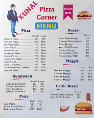 Kunal Pizza Corner menu 1