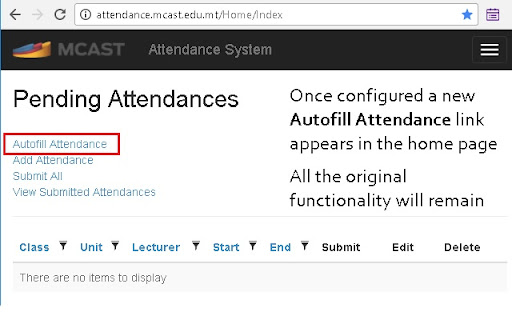 MCAST Attendance Helper