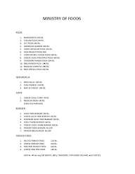 Ministry Of Foods menu 4