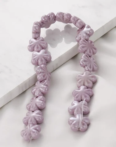Collier Fleur Crème Petit Modèle, a - 3