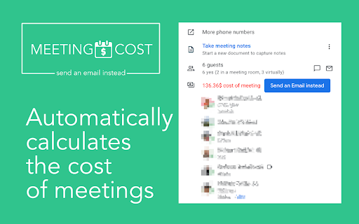 Meeting cost: Send an Email instead