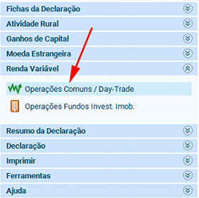 Declaração de renda variável no imposto de renda 