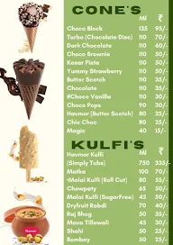 Kwality Wall's ice cream menu 1