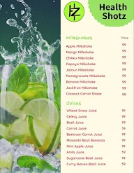 Health Shotz menu 1