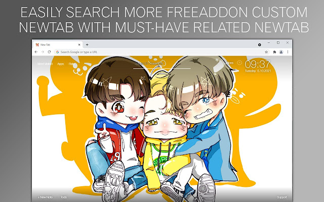 BTS Chibi Wallpaper HD Custom New Tab