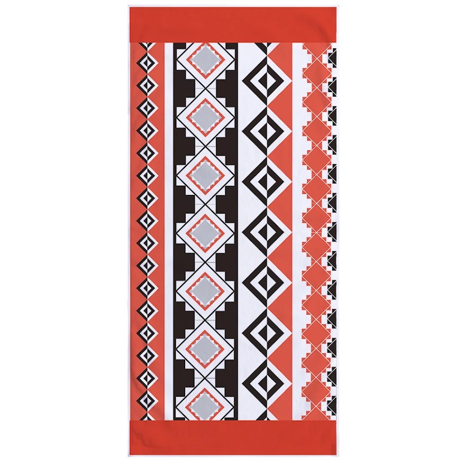 Microvezel strandhanddoek met vierkante print