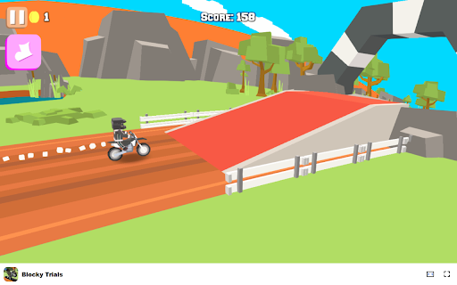 Blocky Trials Game - Conquer crazy challenges as a motocross rider! Preview 4