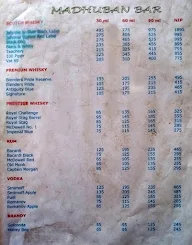 Hotel Madhuban menu 1