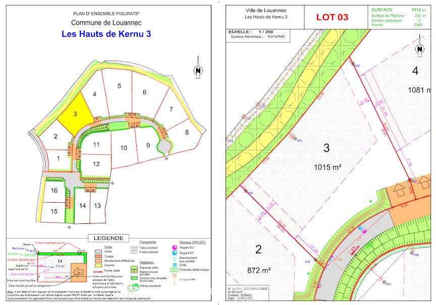 Vente terrain  1015 m² à Louannec (22700), 169 800 €