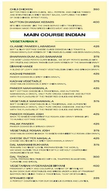 Silver Leaf Bistro menu 