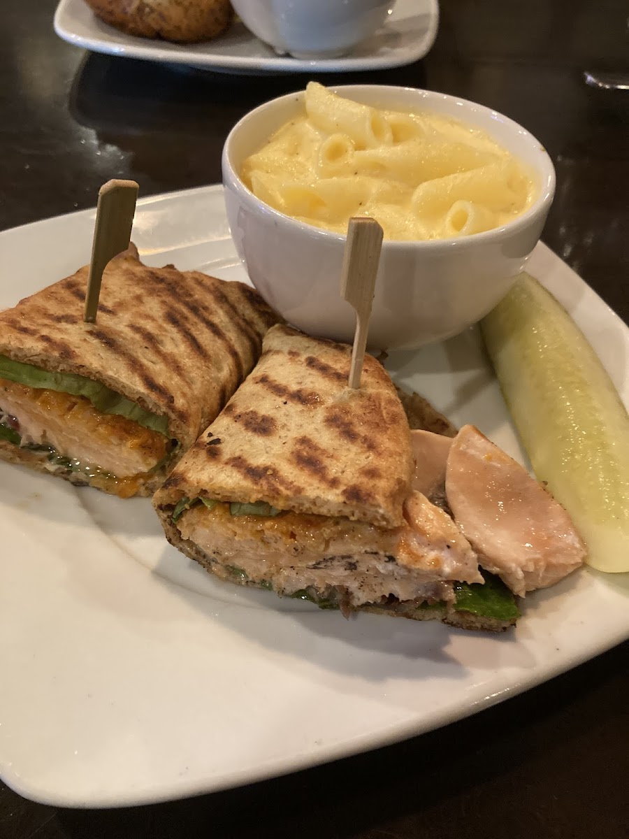 Salmon BLT and GF mac n cheese. It was amazing