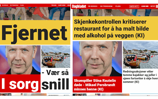 Dagbladet forsidefiks