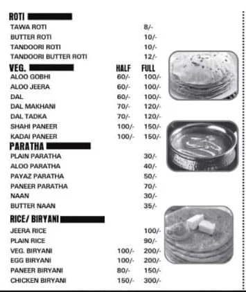 New Punjabi Dhaba menu 