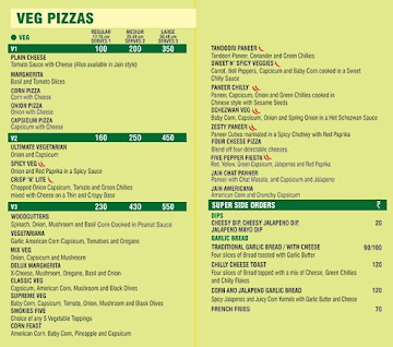 Smoking Jos- Fresh Pizzas menu 