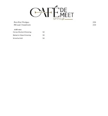 Cafe De Meet menu 