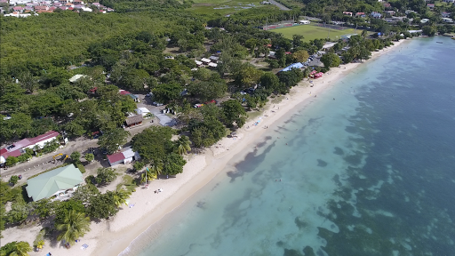 Drone footage of the beach in Le Marin, Martinique, taken during a sailing on Silver Spirit. 