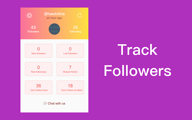 InsTF - Track Instagram follower & unfollower chrome extension