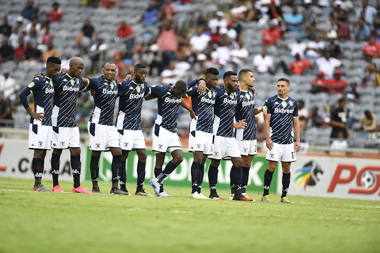 Bidvest Wits players during the Nedbank Cup last-32 match against Orlando Pirates at Orlando Stadium on February 9 2020. FILE PHOTO