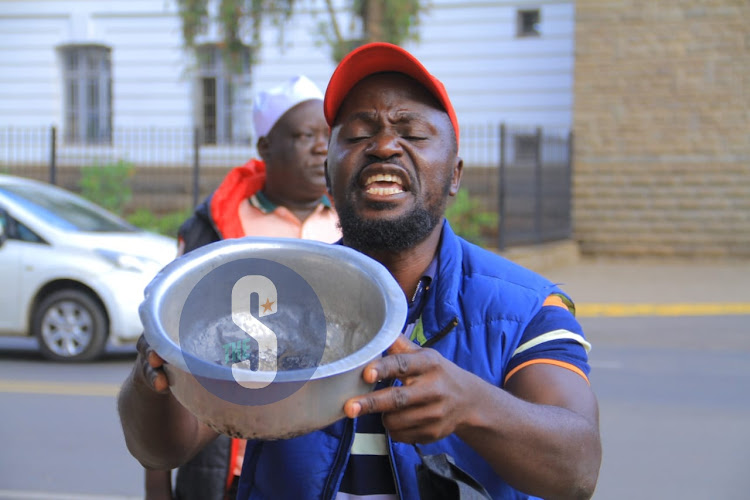 Protestors gather outside KICC ahead of demos on March 20, 2023