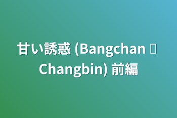 甘い誘惑  (Bangchan ✘ Changbin) 前編