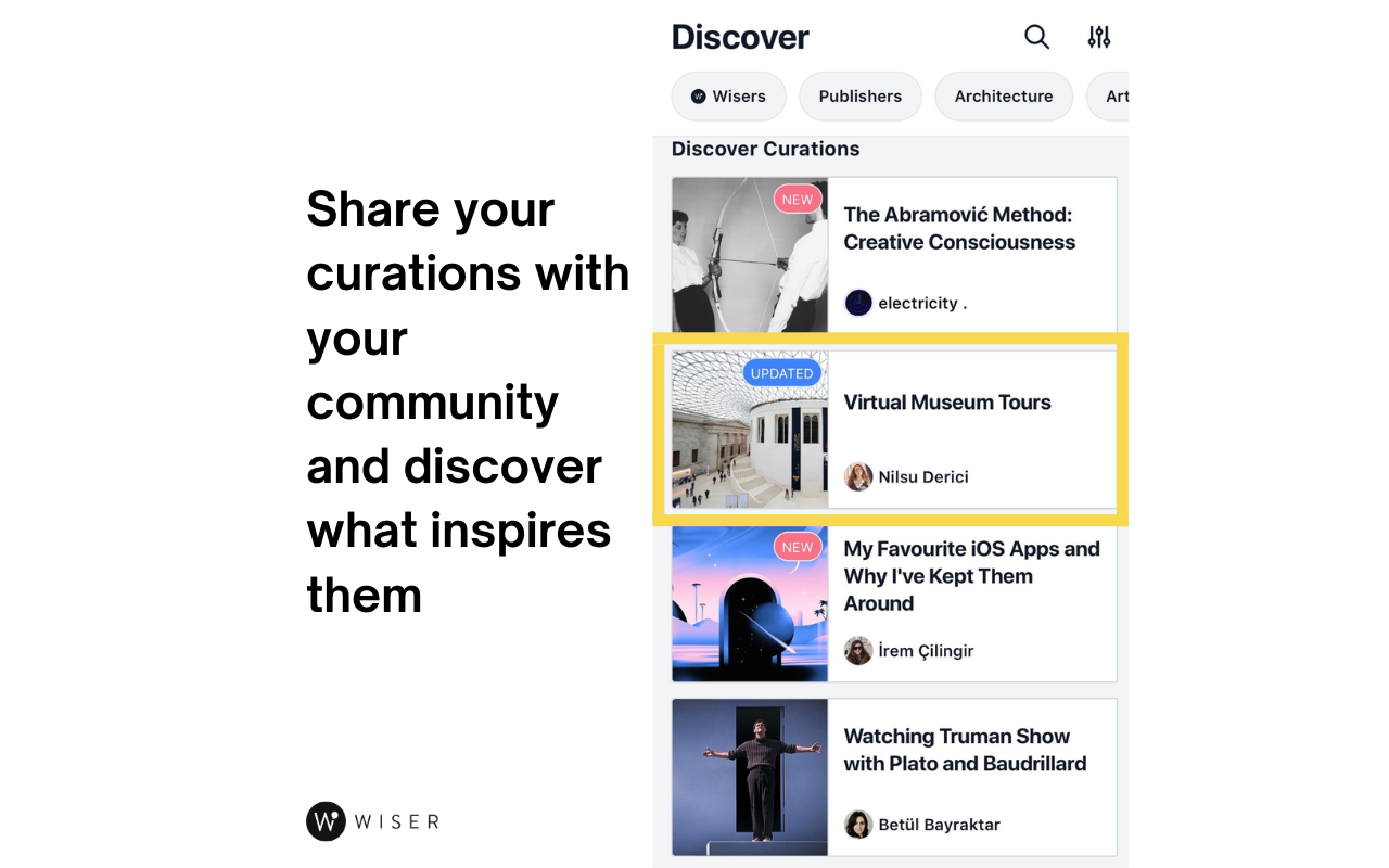 Curate on Wiser Preview image 2