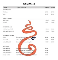 Ganesha menu 3