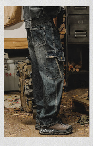 Title 4, Xinjiang Cotton Jeans for Men, Loose Straight A...