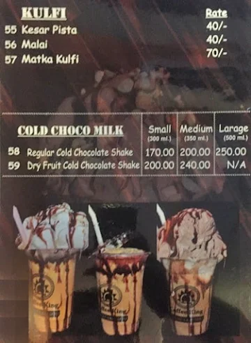 Coffee King menu 