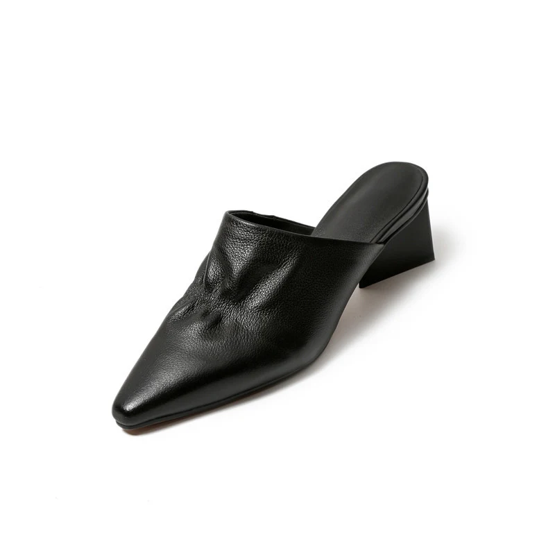 Title 5, Summer New Style Baotou Mid-heel Chunky Heel Sa...