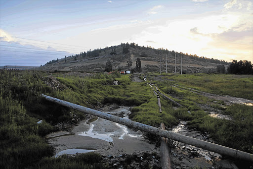 Mine dumps in Riverlea that are affecting the community in the area, south of Johannesburg.