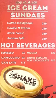 The Shake Factory menu 2