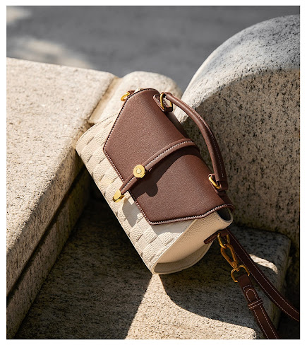 Title 19, Light Luxury Premium Genuine Leather Crossbody ...