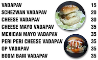 Graduate Vadapav menu 1