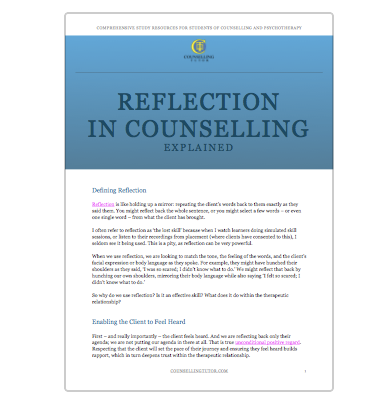 paraphrasing reflecting in counselling