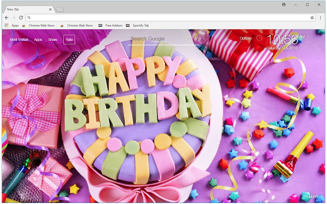 Birthday Backgrounds HD Birthday New Tab