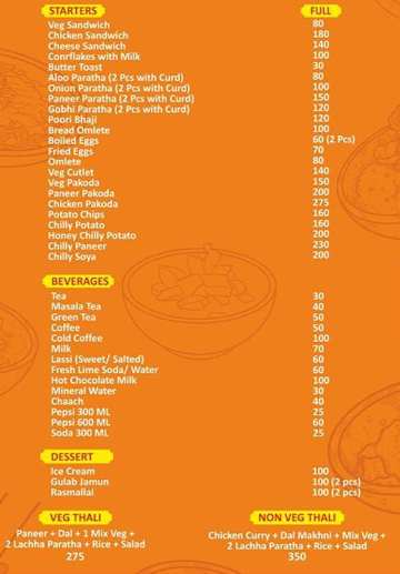 Cafe 65 menu 