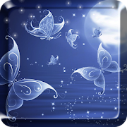 Neon Butterfly Shinning Live Wallpaper Free  Icon