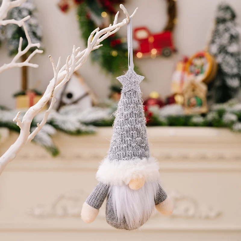 Home Christmas decoration knitted pendant, perfect for adding a cozy, festive touch. Soft and warm Christmas decor for y