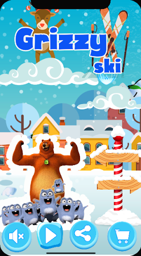 Screenshot grizzy and limmings ski game