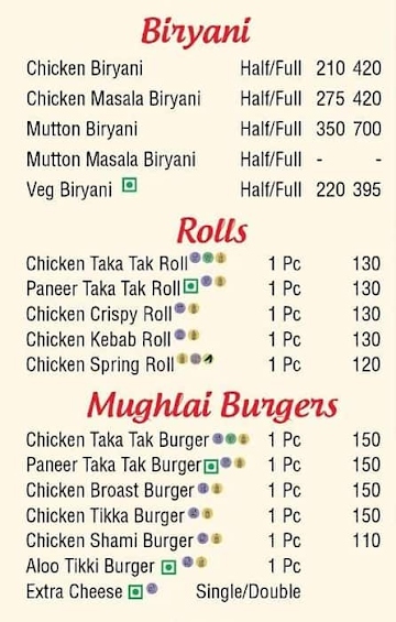 Nazeer Foods menu 