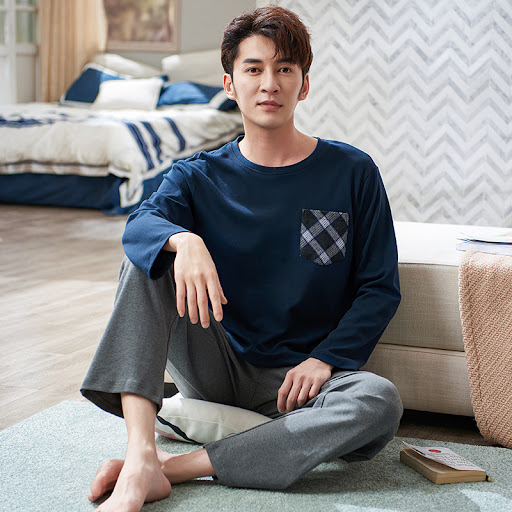 Title 2, Pure Cotton Mens Pajamas for Outdoor Wear, Cot...