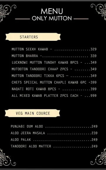 Only Mutton menu 