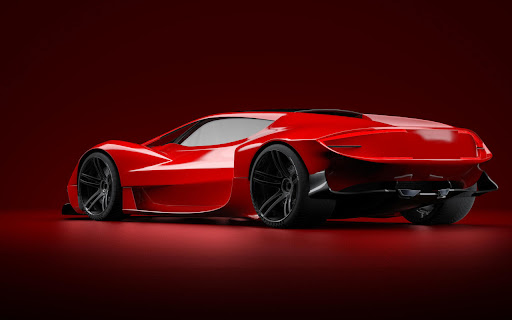 Stunning Red Supercar on Display in Sleek screenshot 2