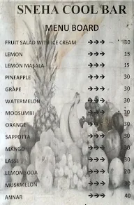 Sneha Cool Bar menu 1