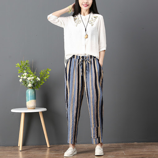 Title 2, Womens Fashion Retro Literary Cotton and Linen...
