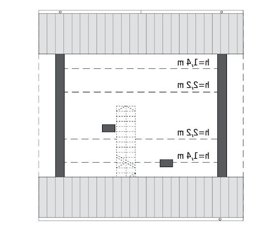 Ładny - C500 - Rzut poddasza do indywidualnej adaptacji (22,3 m2 powierzchni użytkowej)