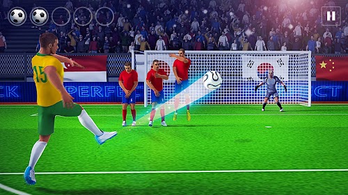 Android application Hot Soccer FreeKick Asia 3D screenshort