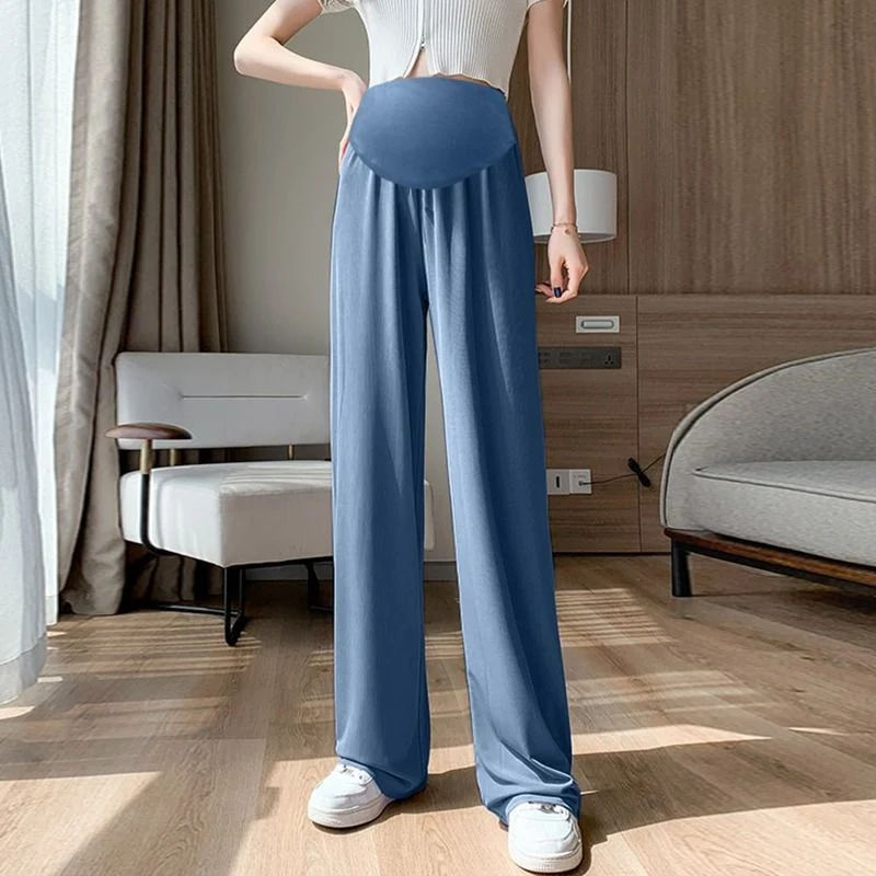 Dames Ice Silk Draping Wide-leg Leggings. Comfortabele broek met wijde pijpen. Perfect voor een elegante en luchtige look, de hele dag door.