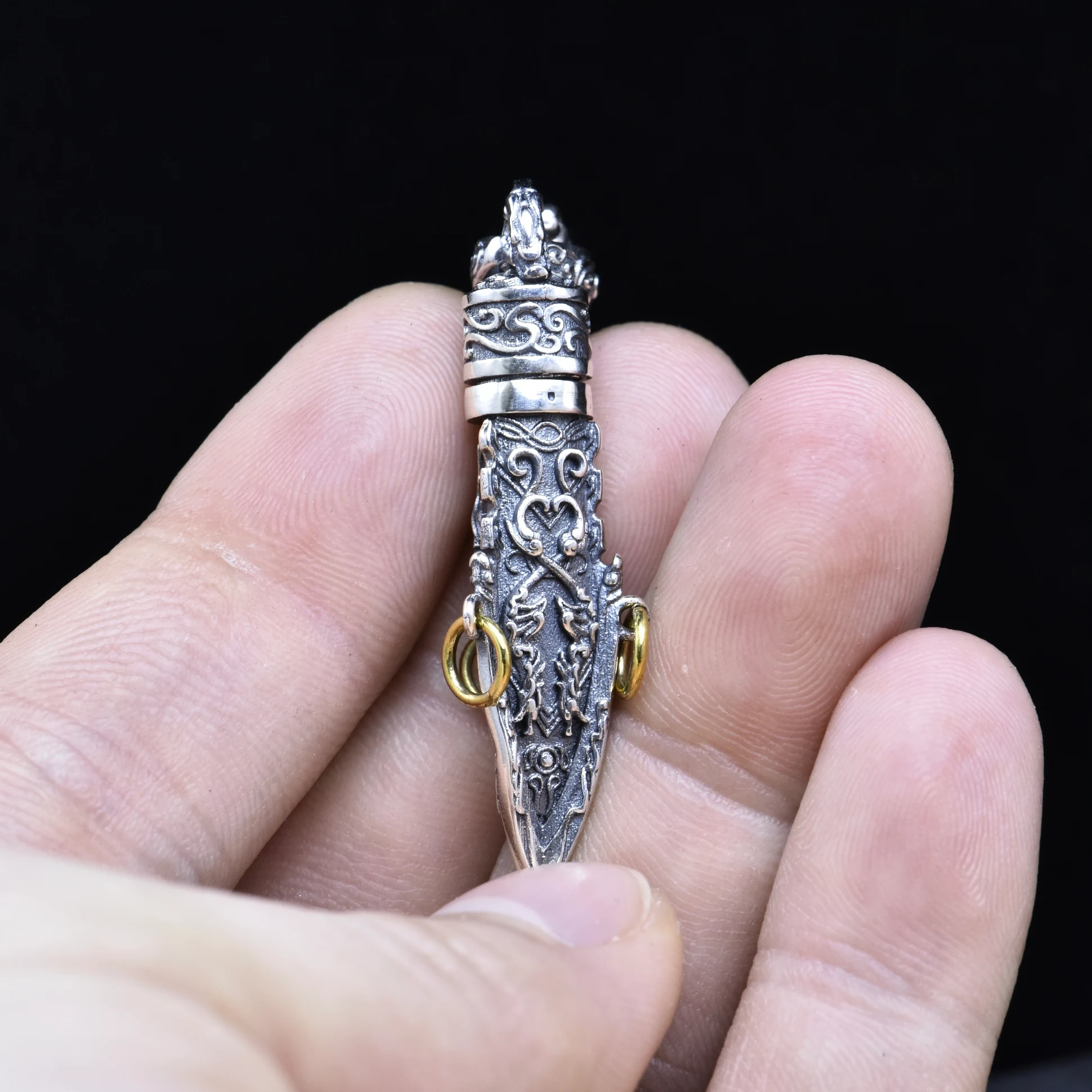 Title 5, Pendentif Vajra en Argent Sterling 925 Symbole ...