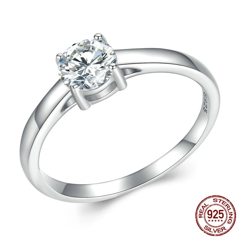 Title 2, Bague en Moissanite Argentée Personnalisée Simp...